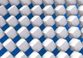 3d white cubes in perspective to digital illustration, over blue background Royalty Free Stock Photo