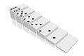 3D white dominoes Royalty Free Stock Photo