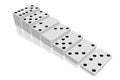 3D white dominoes Royalty Free Stock Photo