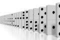 3D white dominoes - selective focus