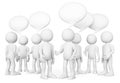 3D white people. Group of people talking. Chat concept Royalty Free Stock Photo