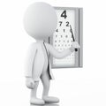 3d white people optician with ophthalmologic checkup