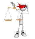 3d white person judge. Royalty Free Stock Photo