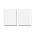 3D white picture frame design. Vector Royalty Free Stock Photo