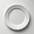 3D White Plate  on a white background Royalty Free Stock Photo