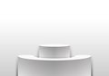 3D white podium stand tribune speech Isolated on clean background