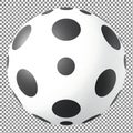 3D white polka dot sphere on checkered background Royalty Free Stock Photo