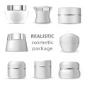 3d white realistic cosmetic package