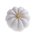 3d white realistic pumpkin rendering icon in cartoon style. Design element for Thanksgiving Day holiday autumn