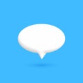 3d white speech bubble. Circle oval Speech bubble icon Royalty Free Stock Photo