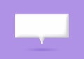 3D White speech bubble elements on Pale purple background, 3D rendering image. Royalty Free Stock Photo