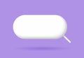 3D White speech bubble elements on Pale purple background, 3D rendering image. Royalty Free Stock Photo