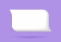 3D White speech bubble elements on Pale purple background, 3D rendering image. Royalty Free Stock Photo