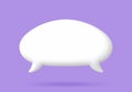 3D White speech bubble elements on Pale purple background, 3D rendering image. Royalty Free Stock Photo