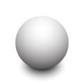 3d white sphere with shadow