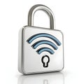 3D WiFi security concept UI icon