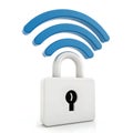3D WiFi security concept UI icon