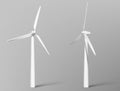 3d wind power generator turbine icon in vector