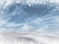 3D winter snowy landscape