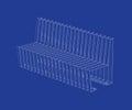 3D design of modern bench