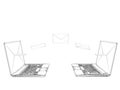 3d wireframe laptop