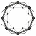 3d wireframe mesh polygonal sphere, design element. Connection structure. Royalty Free Stock Photo