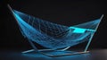3d wireframe model of a hammock the design shoul ai generated Royalty Free Stock Photo