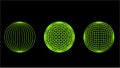 3D wireframe models of objects Network line.