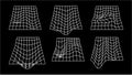 3D wireframe models of objects Network line.