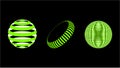 3D wireframe models of objects Network line.