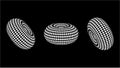 3D wireframe models of objects Network line.