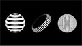 3D wireframe models of objects Network line.