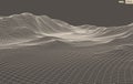 3D Wireframe Terrain Wide Angle EPS10 Vector Royalty Free Stock Photo