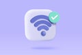 3d wireless connection and sharing network on internet. Hotspot access point for digital and online coverage. Broadcasting area Royalty Free Stock Photo