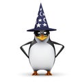 3d Wizard penguin