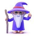 3d Wizard waving