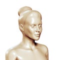 3d woman head statue