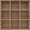 3d wood shelves for show case Royalty Free Stock Photo