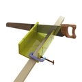 3D wooden bar sawing