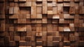 3d Wooden pattern Panel With Wooden Background. Generative AI Royalty Free Stock Photo
