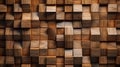 3d Wooden pattern Panel With Wooden Background. Generative AI Royalty Free Stock Photo