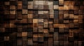 3d Wooden pattern Panel With Wooden Background. Generative AI Royalty Free Stock Photo
