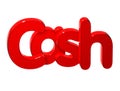 3D Word Cash over white background.