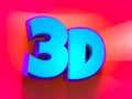 3d word logo. cartoon fun and futuristic style