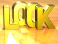 3D Word Look on yellow background Royalty Free Stock Photo