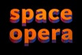 3d Word, metallic alphabet, 3d illustration, space opera