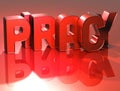 3D Word Piracy on red background Royalty Free Stock Photo