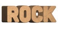 3D Word Rock Isolated on a White Background