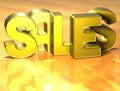 3D Word Sales on yellow background