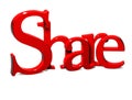 3D Word Share on white background Royalty Free Stock Photo